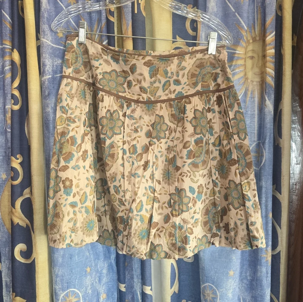 Delias Brown Floral Skirt Size 7/8 - Picture 5 of 7